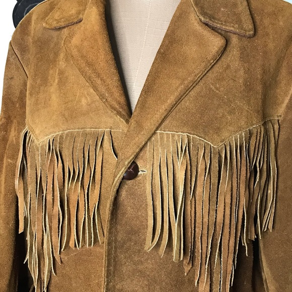 Vintage Jackets & Blazers - Vintage Fringe Leather Pioneer Wear Unisex Jacket